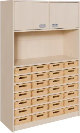 Korpus-Kombischrank mit Materialkästen und 2 Türen