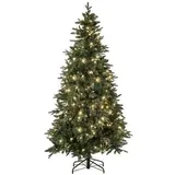 Dehner künstlicher LED-Weihnachtsbaum Espen, ca. H210 cm, Grün