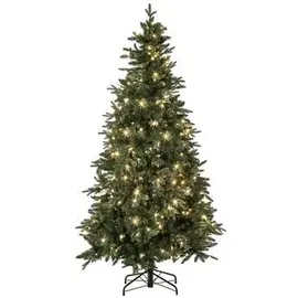 Dehner künstlicher LED-Weihnachtsbaum Espen, ca. H210 cm, Grün
