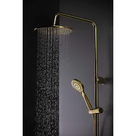 Lomadox Duschsystem mit Mischarmatur in gold ARNIKA-30 mit Regendusche