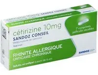 Cétirizine Sandoz Conseil® 10 mg Comprimé(S) 7 pc(s)