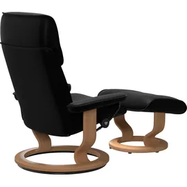 Stressless Stressless® Relaxsessel »Admiral«, (Set, Relaxsessel inkl. Hocker), mit Classic Base, Größe M & L, Gestell Eiche schwarz