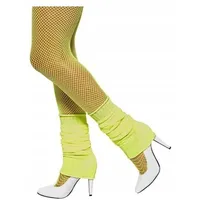 Festivalartikel Kostüm NEONFARBE KNIESTRÜMPFE SOCKEN 80ER JAHRE gelb
