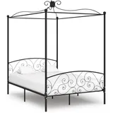 vidaXL Himmelbett 120 x 200 cm Schwarz