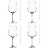 Nachtmann Cocktailgläser-Set 9-teilig TASTES GOOD, Transparent - Kristallglas - mit Trinkhalmen