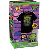 Funko Pocket POP! & Tee: Teenage Mutant Ninja Turtles (TMNT) - T-Shirt - Kleidung Mit Vinyl-Minifigur Zum Sammeln - Geschenkidee - Spielzeug Und Kurzärmeliges Top Für Erwachsene Männer Und Frauen