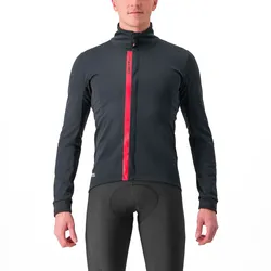 Castelli ENTRATA Jacket Winddichte, atmungsaktive Radjacke - light black/red - XXL