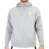 Nike Sportswear Club French Terry Kapuzenjacke dark grey heather/matte silver XXL