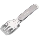 Roxon 4 in 1 Mini BBQ BBQ Combo Tool Set mit Spatel, Fork, Flip Flops und Bottle Opener für Hiking Camping Camping Grau