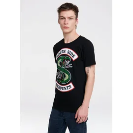 LOGOSHIRT T-Shirt LOGOSHIRT "Riverdale - South Side Serpents", Herren, Gr. XS, schwarz, 100% Baumwolle, bedruckt, normal, Rundhals, Shirts T-Shirt, mit South Side Serpents-Motiv