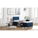 Westfalia Schlafkomfort Polsterbett, mit Bettkasten bei Ausführung mit Matratze blau 128 cm x 210 cm x 33 cm