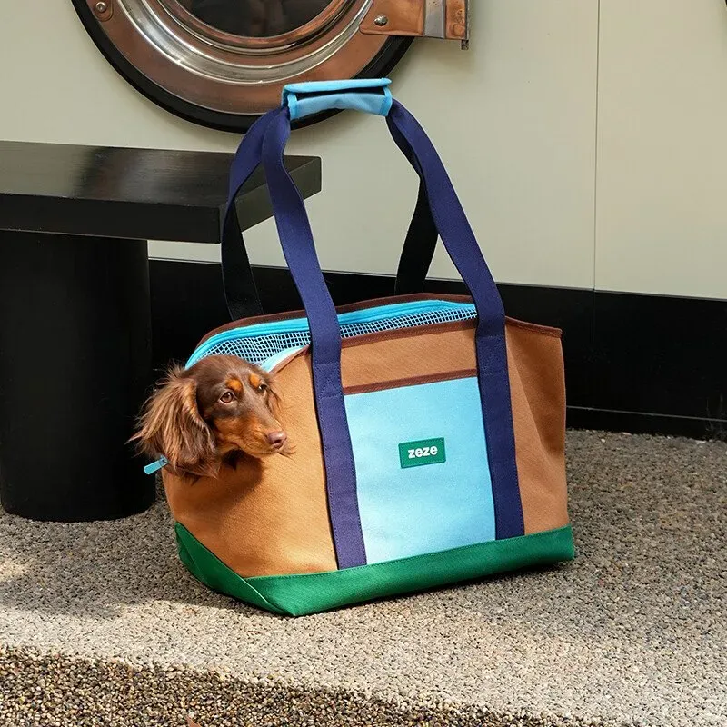 zeze Canvas-Reisetasche für Haustiere