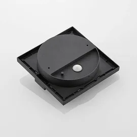 LUCANDE LED Wandleuchte Außen Gylfi mit Bewegungsmelder (spritzwassergeschützt Modern in Schwarz aus Aluminium (1 flammig,) -