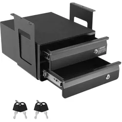 VEVOR Untertisch Schublade mit Regal Unterbau Schreibtisch 365x335x250mm 2-Fach