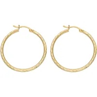 VIVANCE Paar Creolen »diamantiert«, diamantiert 60716666-0 Gelbgold 375,