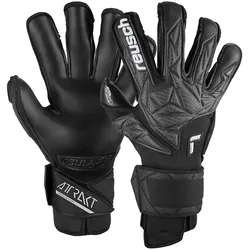 Torwarthandschuhe REUSCH "Attrakt Infinity Resistor", Damen, Gr. 7,5, schwarz, 74% Elastodien, 21% Polyester, 5% Polyamid, mehrfarbig, sportlich, Handschuhe, mit Evolution Cut
