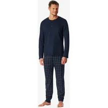 SCHIESSER Pyjama Fine Interlock Blau 56