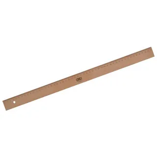 M+R M + R Holz-Lineal 50cm Buche Metalleinlage