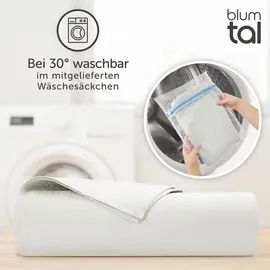 Blumtal Kühldecke 200x230 cm - Bambus Sommerdecke für Sofa - Bett, atmungsaktiv & kühlend – ideal als Reisedecke- Naturbelassen - Naturbelassen