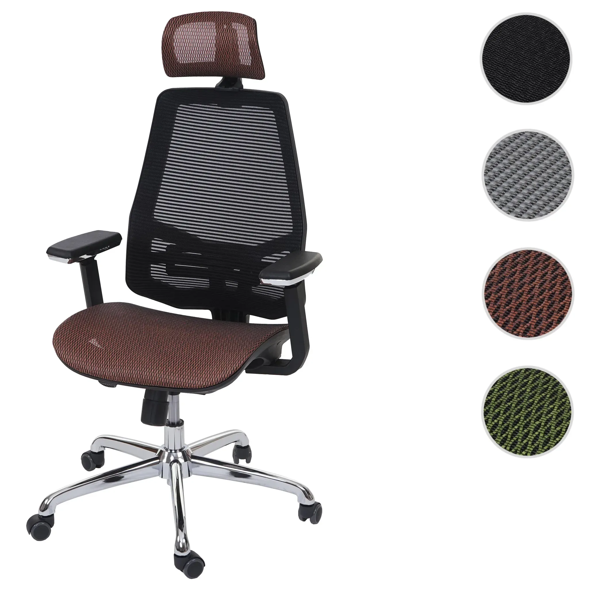 Bürostuhl HWC-A58, Schreibtischstuhl, Sliding-Funktion Stoff/Textil ISO9001 ~ mandarin/schwarz