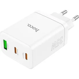 HOCO Ladegerät N33 35W 2x USB-C + USB-A PD QC3.0 Weiß | Gr.: onesize