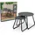 Mojawo 2-teiliges Beistelltisch-Set, schwarz, ineinander stellbar, Ø 60/40 cm
