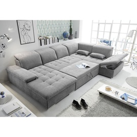 ed-lifestyle Wohnlandschaft Wayne U Sofa 3-teilig Holzwerkstoff/Nosag - Bettkasten uran 03 Dark Grey