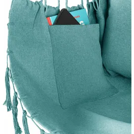 outtec Hängesessel Grün Textil, 1-Sitzer, 100x130x75 cm, Gartenmöbel, Hängesessel