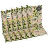 GO-DE Textil Bequeme und attraktive Polsterauflagen für Hochlehner-Gartenstühle (6er-Set, Lemon Sand, Hochlehner)