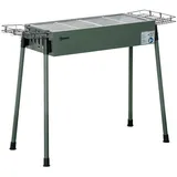 Outsunny Holzkohlegrill Anti-Rutsches Campinggrill mit Grillrost, Grillrost-Clip