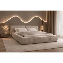 moeblo Polsterbett Bett 08 aus Samt (Modernes Doppelbett mit eleganter Kopfteilpolsterung, stabilem Rahmenbettgestell und großzügigem Stauraum – 160x200 cm Komfortables Stauraumbett für stilvolle Schlafzimmer - 160x200 cm, - Eleganz und Funktionalität in