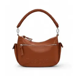 Desigual für Damen. 25SAXPBW Braune Logo-Tasche (OSFA), Lässig, Polyurethan