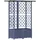 vidaXL Hochbeet mit Rankgitter und Dach 124,5 x 40 x 138 cm Grau