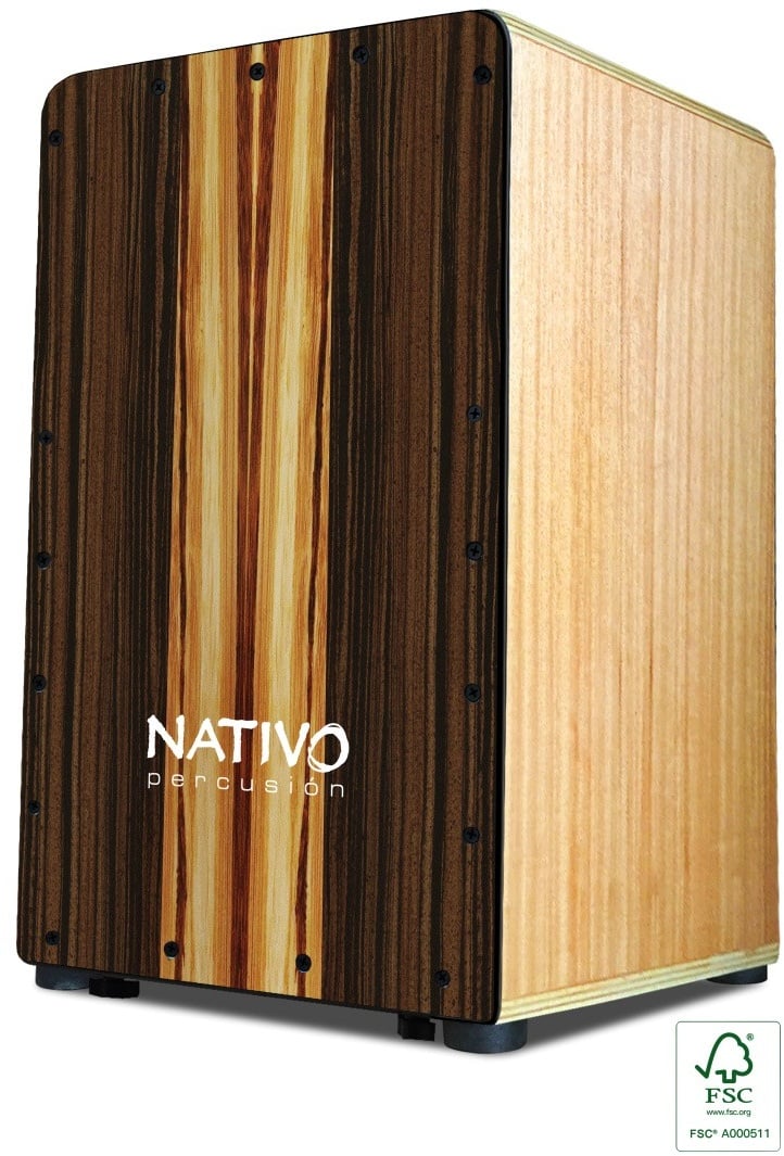 Nativo Cajon STUD-MACCHIATO, Studio Serie, Standardgröße, Cajon, Eiche, MACCHIATO, EVA Sitzpolster,