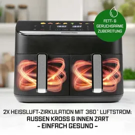 GOURMETmaxx AirGenius Heißluftfritteuse schwarz