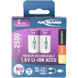 Ansmann Li-Ion Akku Baby C 2300 mAh 2 St.