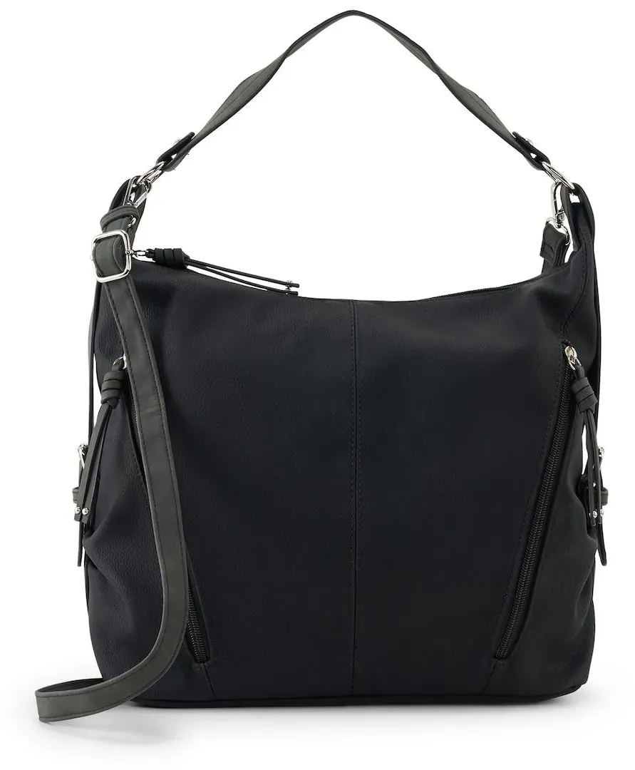 TOM TAILOR Damen TTCAIA Beuteltasche aus Lederimitat, schwarz, Uni, Gr. ONESIZE