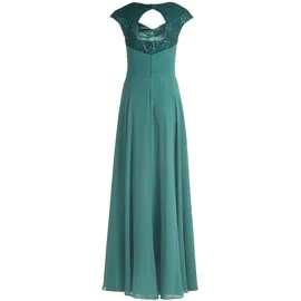 Vera Mont Abendkleid mit Pailletten Dunkelgrün 36