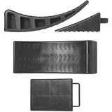 PRO PLUS Auffahrkeil Set Ausgleichskeil rund + Unterlegkeil 5t Schwarz