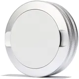 ZUMIQ SNUS Dose mit 2 Fächern, Design-Rand für extra Grip, 4 Farben (Dunkelgrün, Schwarz, Grau, Silber) - Praktische und Stilvolle SNUS Aufbewahrung für Unterwegs (Silber)