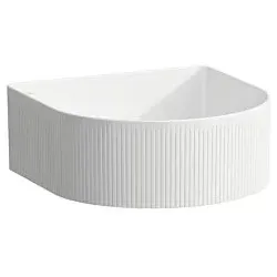 LAUFEN Sonar Waschtisch-Schale H8123410001121 34x34cm, mit Textur, ohne Hahnloch, ohne Überlauf, weiß