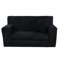 FORTISLINE Kindersofa 83 x 43 x 47 cm Schaumstoff schwarz