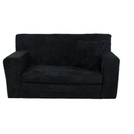FORTISLINE Kindersofa 83 x 43 x 47 cm Schaumstoff schwarz