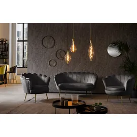 SalesFever Cocktailsessel Clam Polyester 76 x 78 x 76 cm Schwarz