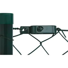 Estexo Maschendrahtzaun Komplettset 1,25 x 15 m Gartenzaunset Gartenzaun Zaunset grün