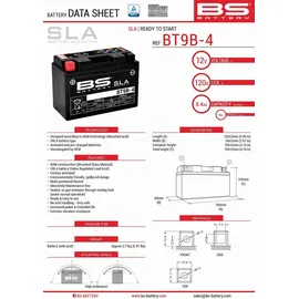 BS Battery YT9B-4 8,4 Ah