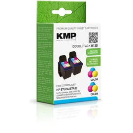 KMP Tintenpatrone für HP 57 C,M,Y (C6657AE) 3-farbig Doppelpack