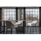 Stuhl Loui Sessel drehbar Kunstleder Esszimmerstuhl weiß