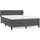 vidaXL Boxspringbett mit Matratze Dunkelgrau 140x200 cm Samt