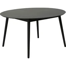 Hammel Furniture "Meza Designtisch mit Auszugsfunktion und 2 Einlegeplatten", grau (graphit, schwarz), B:135cm H:73,5cm T:135cm, Tischplatte: Graphit nanobehandeltes Fenix-Laminat (schwarzer Rand), Gestell: Schwarz gebeizt Esche (Massivholz), Mit